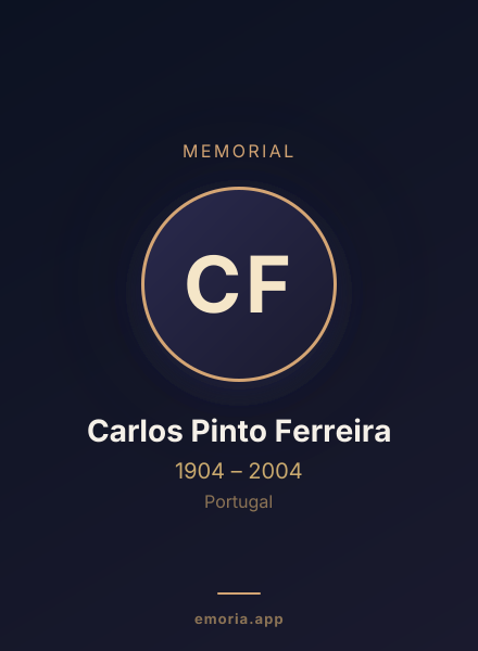 Memorial portrait of Carlos Pinto Ferreira