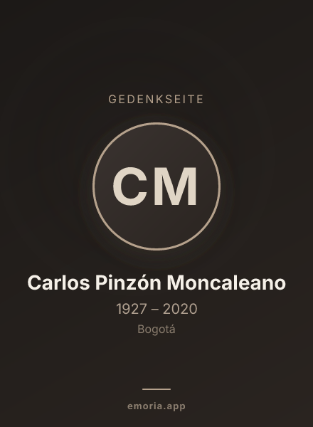 Gedenkportrait von Carlos Pinzón Moncaleano