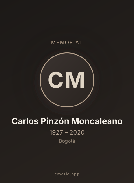 Memorial portrait of Carlos Pinzón Moncaleano