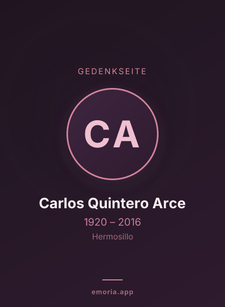 Gedenkportrait von Carlos Quintero Arce
