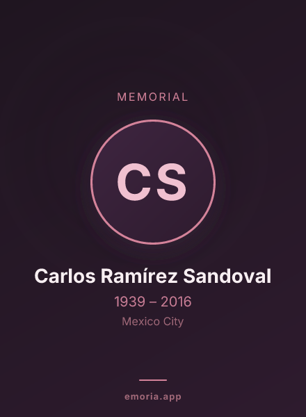 Memorial portrait of Carlos Ramírez Sandoval