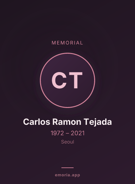 Memorial portrait of Carlos Ramon Tejada