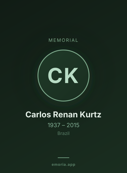 Memorial portrait of Carlos Renan Kurtz