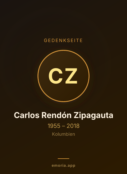 Gedenkportrait von Carlos Rendón Zipagauta