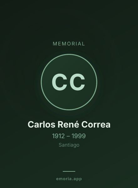 Memorial portrait of Carlos René Correa