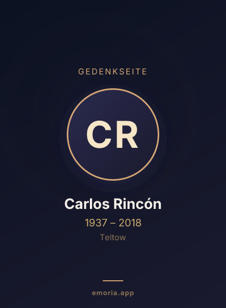 Gedenkportrait von Carlos Rincón