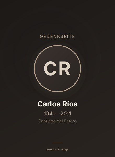 Gedenkportrait von Carlos Ríos