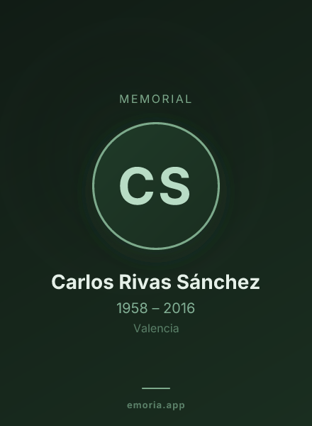 Memorial portrait of Carlos Rivas Sánchez