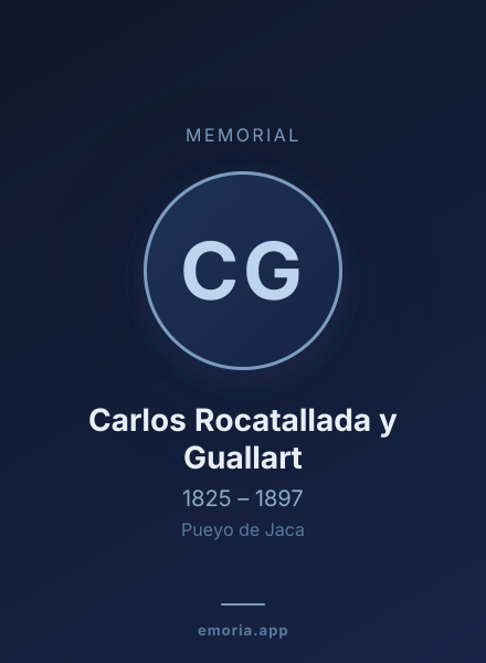 Memorial portrait of Carlos Rocatallada y Guallart