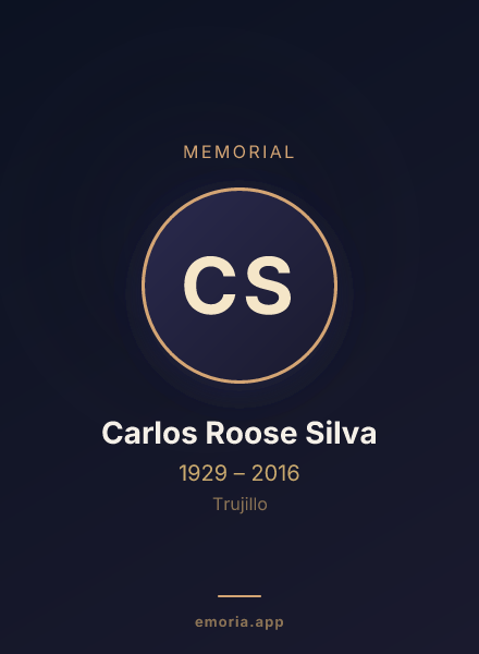 Memorial portrait of Carlos Roose Silva