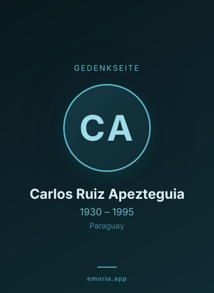 Gedenkportrait von Carlos Ruiz Apezteguia