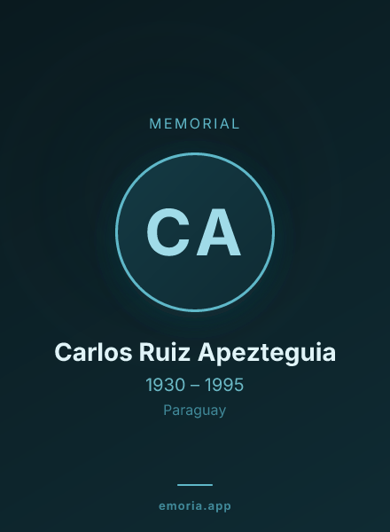 Memorial portrait of Carlos Ruiz Apezteguia
