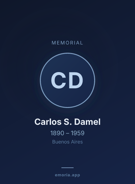 Memorial portrait of Carlos S. Damel
