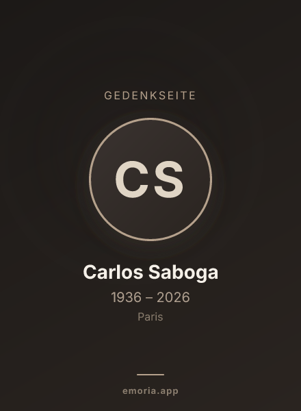 Gedenkportrait von Carlos Saboga