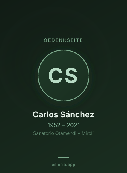 Gedenkportrait von Carlos Sánchez