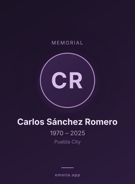 Memorial portrait of Carlos Sánchez Romero