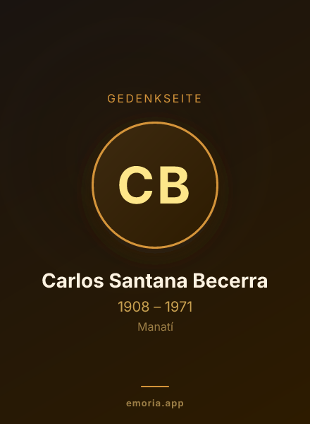 Gedenkportrait von Carlos Santana Becerra