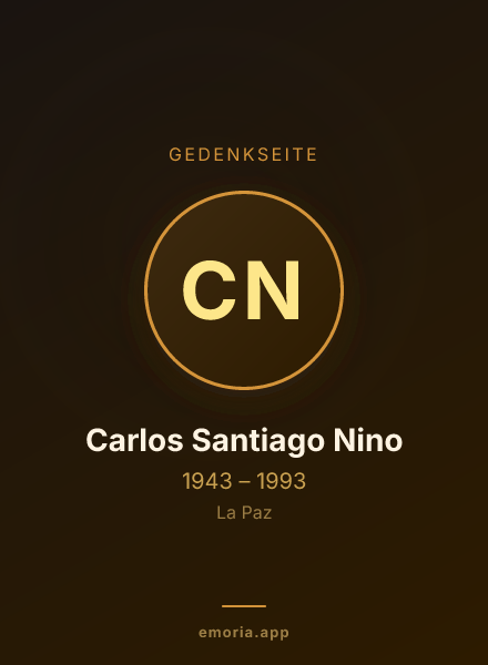 Gedenkportrait von Carlos Santiago Nino