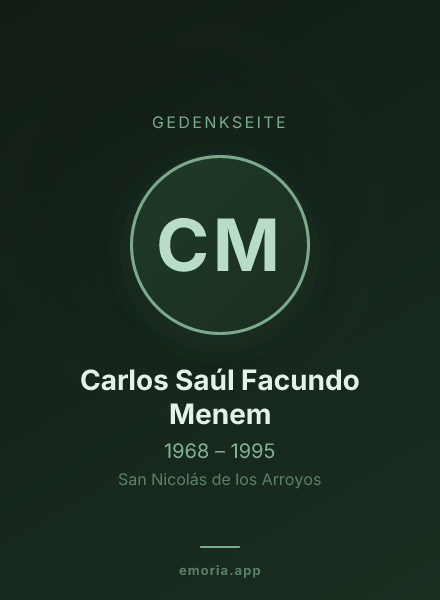 Gedenkportrait von Carlos Saúl Facundo Menem