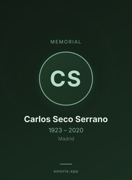 Memorial portrait of Carlos Seco Serrano