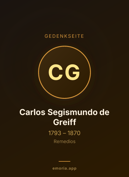 Gedenkportrait von Carlos Segismundo de Greiff