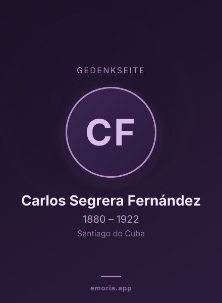 Gedenkportrait von Carlos Segrera Fernández