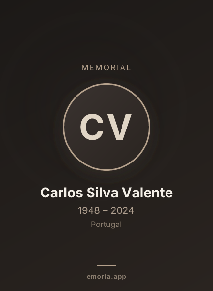Memorial portrait of Carlos Silva Valente