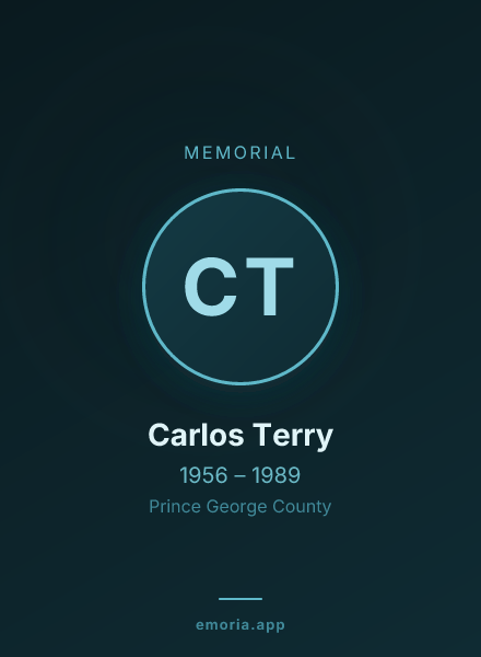 Memorial portrait of Carlos Terry
