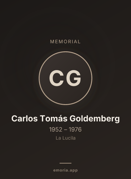 Memorial portrait of Carlos Tomás Goldemberg