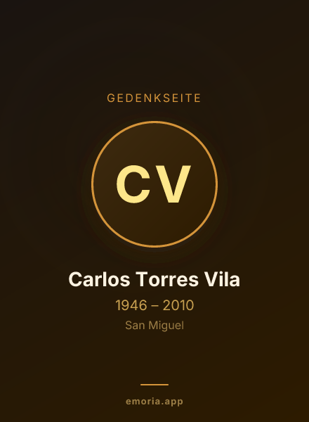 Gedenkportrait von Carlos Torres Vila