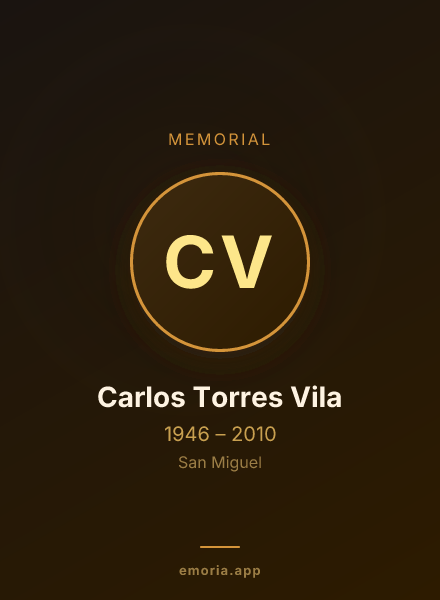 Memorial portrait of Carlos Torres Vila