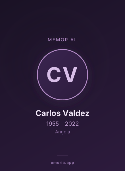Memorial portrait of Carlos Valdez