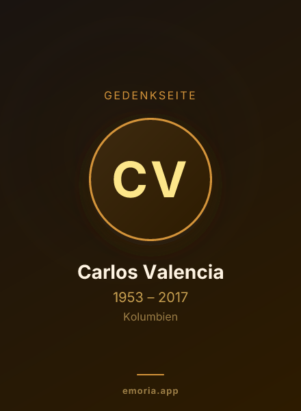 Gedenkportrait von Carlos Valencia