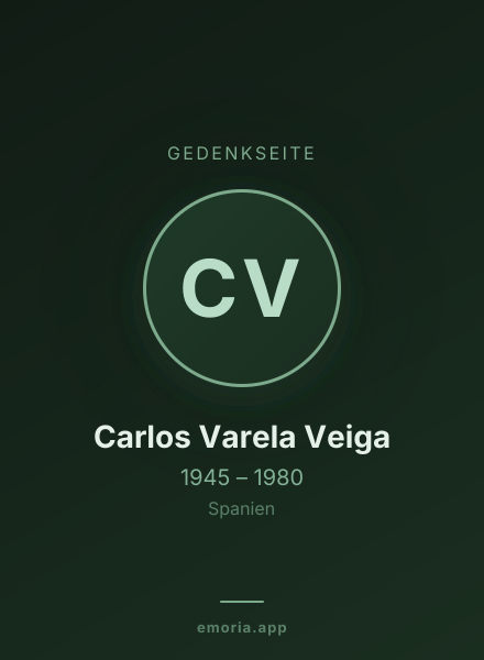 Gedenkportrait von Carlos Varela Veiga