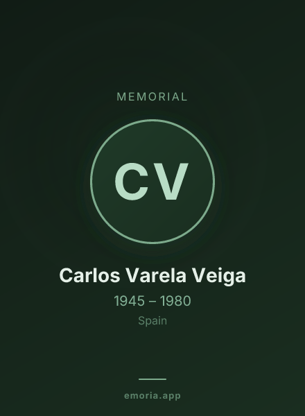 Memorial portrait of Carlos Varela Veiga