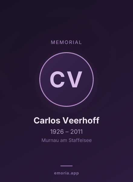 Memorial portrait of Carlos Veerhoff