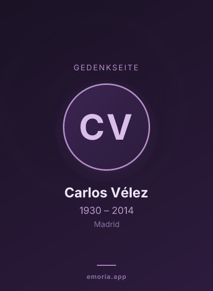 Gedenkportrait von Carlos Vélez