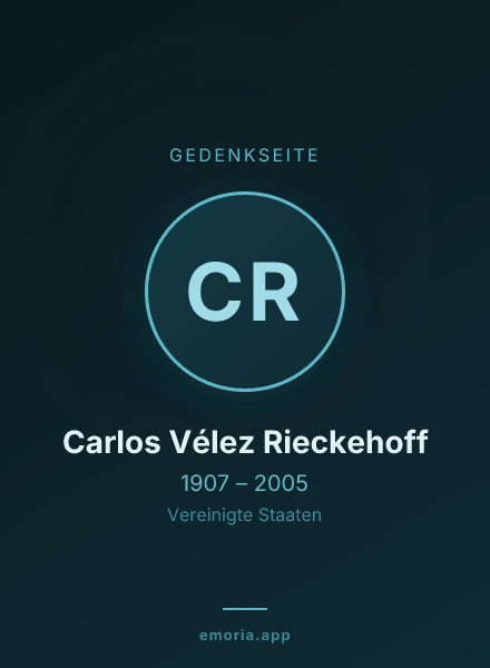 Gedenkportrait von Carlos Vélez Rieckehoff