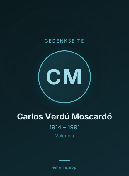 Gedenkportrait von Carlos Verdú Moscardó