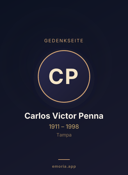 Gedenkportrait von Carlos Victor Penna