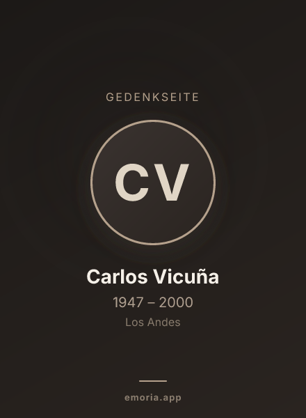 Gedenkportrait von Carlos Vicuña