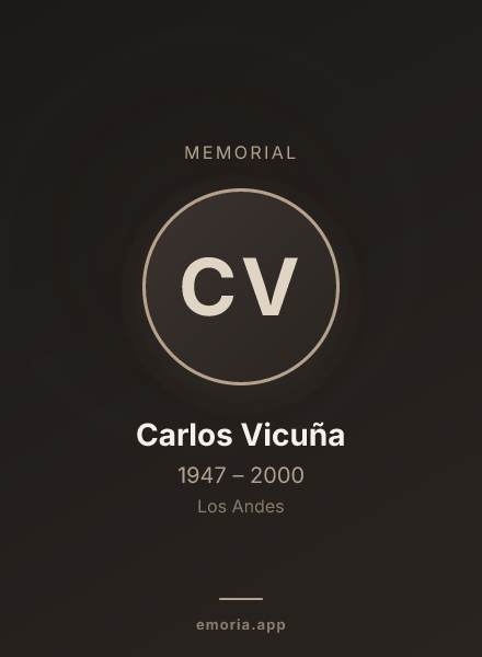 Memorial portrait of Carlos Vicuña