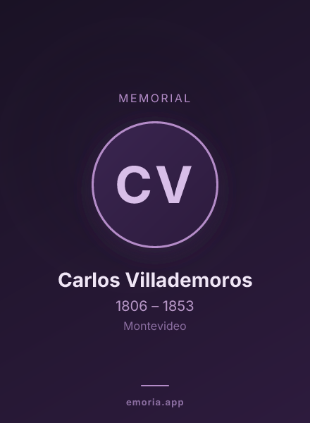 Memorial portrait of Carlos Villademoros