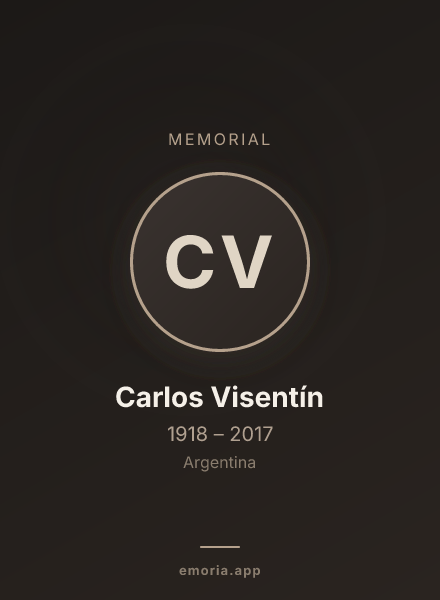 Memorial portrait of Carlos Visentín
