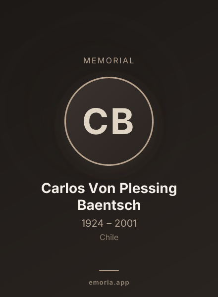 Memorial portrait of Carlos Von Plessing Baentsch