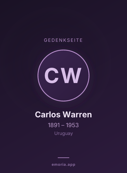 Gedenkportrait von Carlos Warren