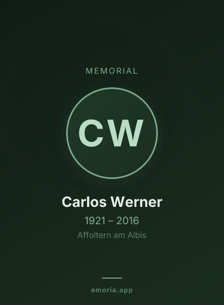 Memorial portrait of Carlos Werner