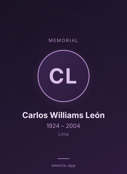 Memorial portrait of Carlos Williams León
