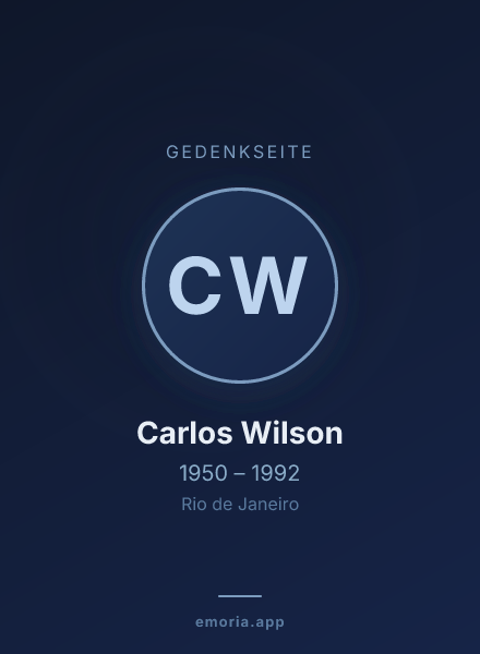 Gedenkportrait von Carlos Wilson