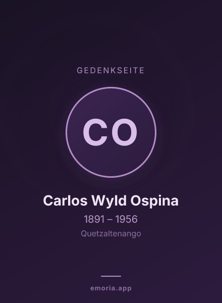 Gedenkportrait von Carlos Wyld Ospina